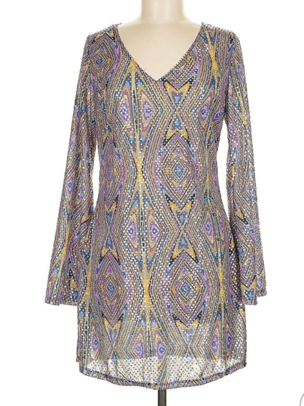 California Costumes Printed Shimmer Dress Size M